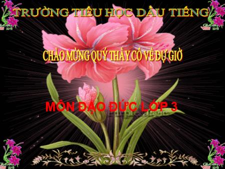 Bài giảng Đạo đức Lớp 3 - Bài 13: Tiết kiệm và bảo vệ nguồn nước (Tiết 1) - Trường Tiểu học Dầu Tiếng