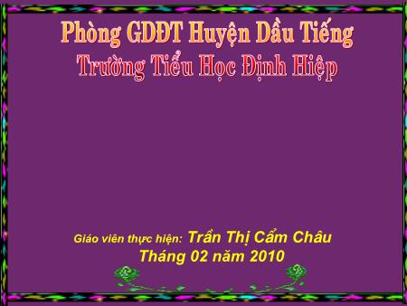 Bài giảng Khoa học Lớp 5 - Bài: Phải lắp mạch điện thế nào thì bóng đèn sẽ sáng? - Trần Thị Cẩm Châu