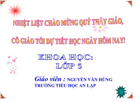Bài giảng môn Khoa học Lớp 5 - Bài: Nhôm - Nguyễn Văn Hùng