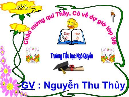 Bài giảng môn Tin học Lớp 3 - Bài 1: Tập tô màu - Năm học 2014-2015 - Nguyễn Thu Thủy