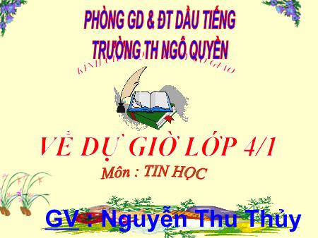 Bài giảng môn Tin học Lớp 4 - Chương 5: Em tập soạn thảo. Bài 1: Những gì em đã biết - Nguyễn Thu Thủy