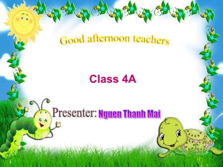 Bài giảng Tiếng anh Lớp 4 - Unit 6: Outdoors - Nguyễn Thanh Mai