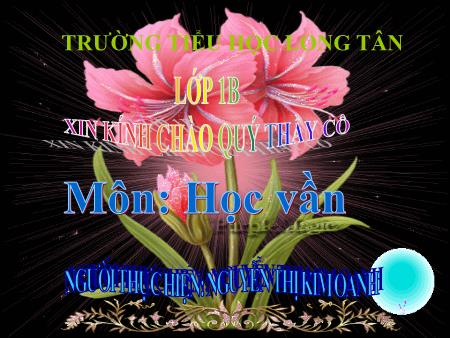 Bài giảng Tiếng việt Lớp 1 - Học vần: Iêu-yêu - Nguyễn Thị Kim Oanh