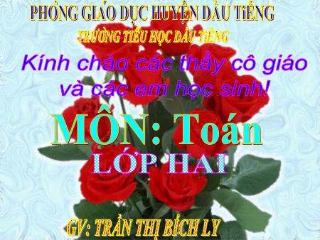 Bài giảng Toán Lớp 2 - Bài: Bảng nhân 2 - Trần Thị Bích Ly Bài giảng Toán Lớp 2 - Bài: Bảng nhân 2 - Trần Thị Bích Ly