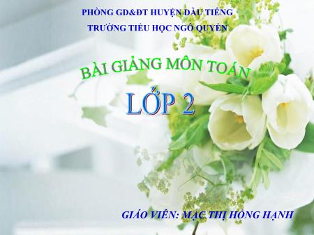 Bài giảng Toán Lớp 2 - Đường gấp khúc. Độ dài đường gấp khúc - Mạc Thị Hồng Hạnh