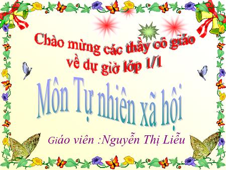 Bài giảng Tự nhiên xã hội Lớp 1 - Bài 1: Gia đình - Năm học 2015-2016 - Nguyễn Thị Liễu