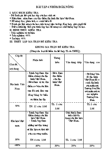 Đề kiểm tra môn Địa lí (Có đáp án) Đề kiểm tra môn Địa lí (Có đáp án)