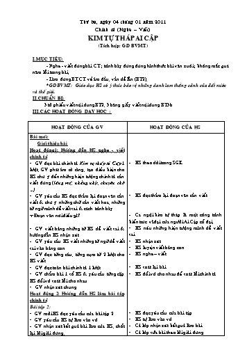 Giáo án môn Tiếng việt Lớp 4 - Chính tả (Nghe-viết): Kim Tự Tháp Ai Cập