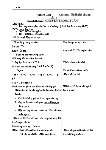 Giáo án môn Tiếng việt + Toán Khối 3