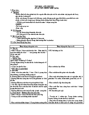 Giáo án Tiếng việt Lớp 3 - Tuần 20
