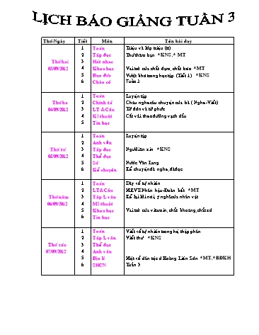 Giáo án tổng hợp các môn học Lớp 4 - Tuần 04