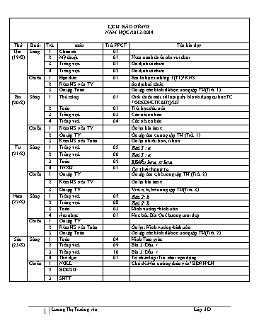 Giáo án tổng hợp các môn Khối lớp 1 - Tuần 1