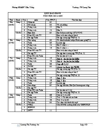 Giáo án tổng hợp các môn Khối lớp 1 - Tuần 2