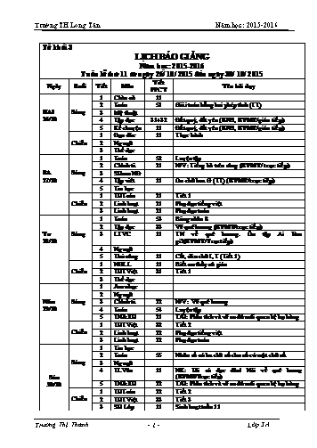 Giáo án tổng hợp các môn Khối lớp 3 - Tuần 11 - Năm học 2015-2016
