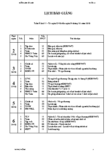 Giáo án tổng hợp các môn Khối lớp 3 - Tuần 11