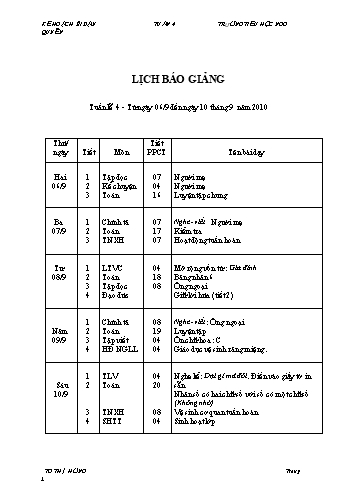 Giáo án tổng hợp các môn Khối lớp 3 - Tuần 4