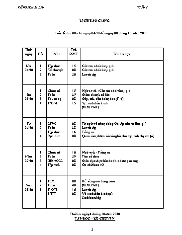 Giáo án tổng hợp các môn Khối lớp 3 - Tuần 8