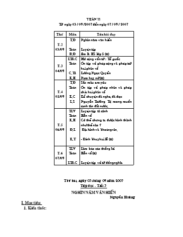 Giáo án tổng hợp các môn Khối lớp 5 - Tuần 2