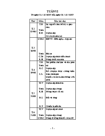 Giáo án tổng hợp các môn Khối lớp 5 - Tuần 6