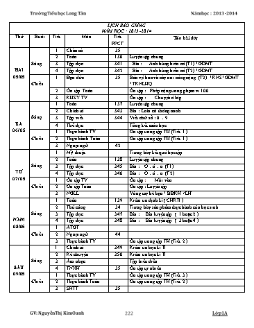 Giáo án tổng hợp các môn Lớp 1 - Tuần 35