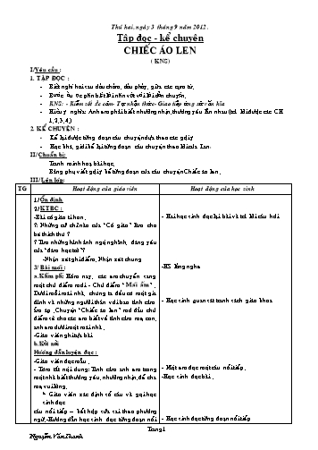 Giáo án tổng hợp các môn Lớp 3 - Tuần 3