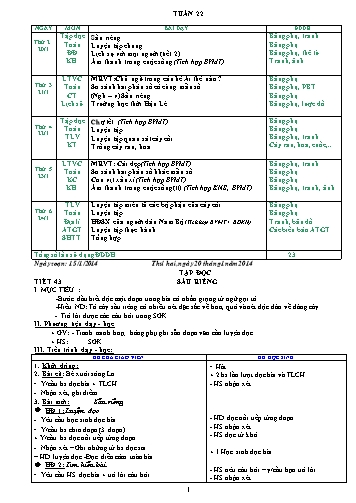 Giáo án tổng hợp Khối 4 - Tuần 22