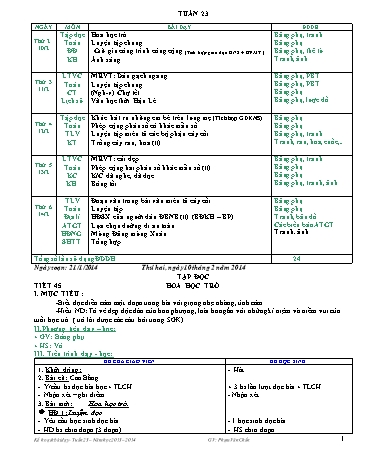 Giáo án tổng hợp Khối 4 - Tuần 23