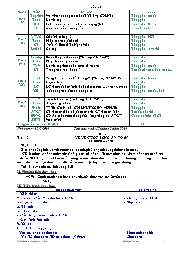 Giáo án tổng hợp Khối 4 - Tuần 24