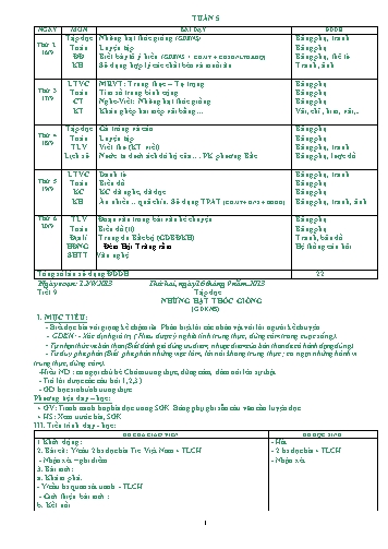 Giáo án tổng hợp Khối 4 - Tuần 5