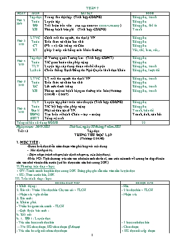 Giáo án tổng hợp Khối 4 - Tuần 7