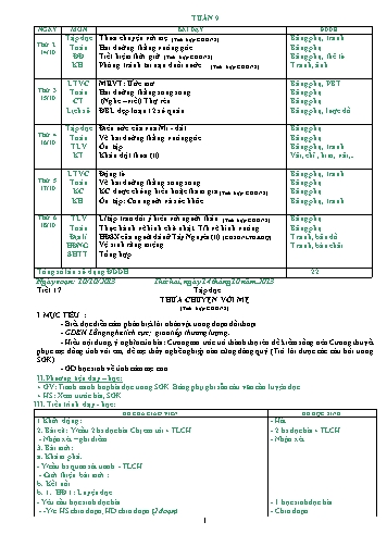 Giáo án tổng hợp Khối 4 - Tuần 9