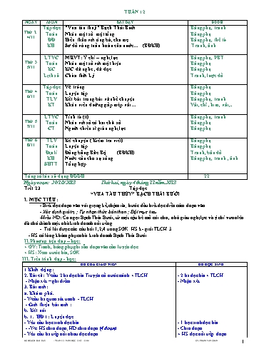 Giáo án tổng hợp Lớp 4 - Tuần 12