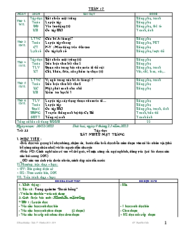 Giáo án tổng hợp Lớp 4 - Tuần 17