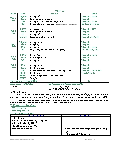 Giáo án tổng hợp Lớp 4 - Tuần 18