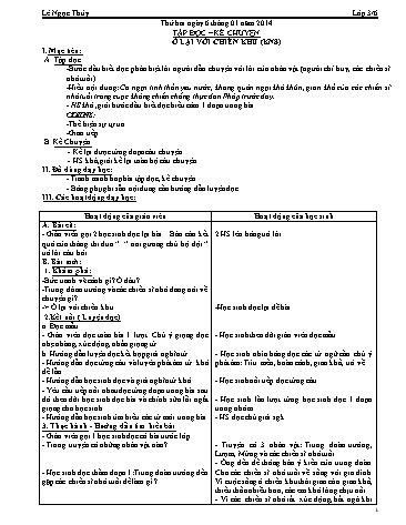 Kế hoạch bài dạy Lớp 3 - Tuần 20 - Lê Ngọc Thủy