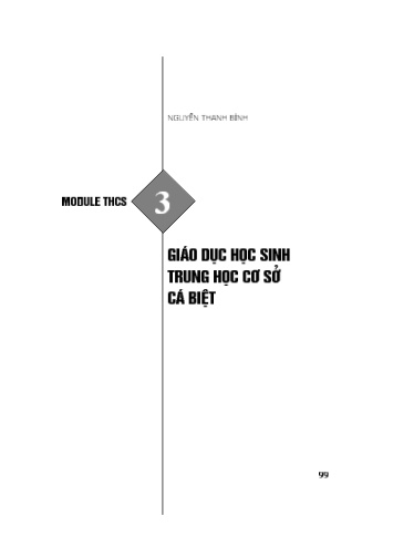 Module bồi dưỡng thường xuyên cấp THCS - Phần 3: Giáo dục học sinh Trung học cơ sở cá biệt