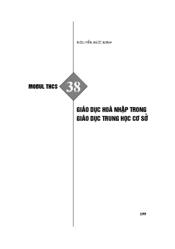 Module bồi dưỡng thường xuyên cấp THCS - Phần 38: Giáo dục hòa nhập trong giáo dục Trung học cơ sở