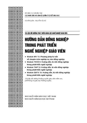 Tài liệu bồi dưỡng phát triển năng lực nghề nghiệp Giáo viên